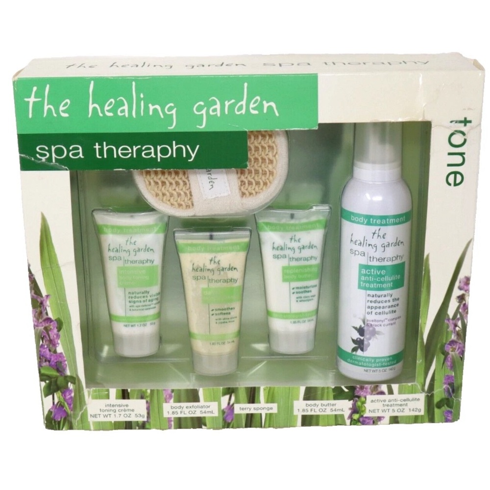 The‎ Healing Garden Spa Therapy Gift Set New Toning Creme, Exfoliator, Butter